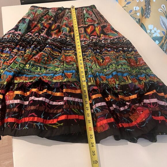 Vintage Soft Surroundings Mixed Medium Maxi Skirt Boho Fairy Whimsical Large - Picture 8 of 8